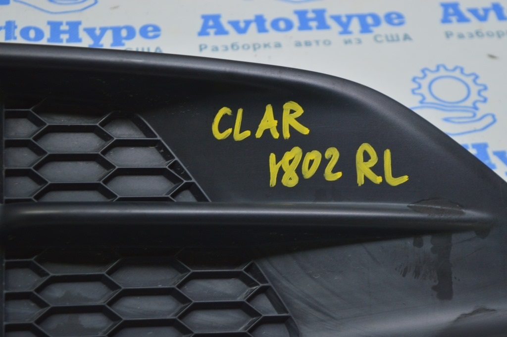Решетка заднего бампера левая Honda Clarity 18-21 usa структура — фото 2