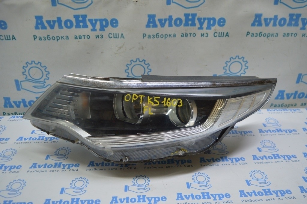 Ресничка решетки радиатора grill Kia Optima 16- левая