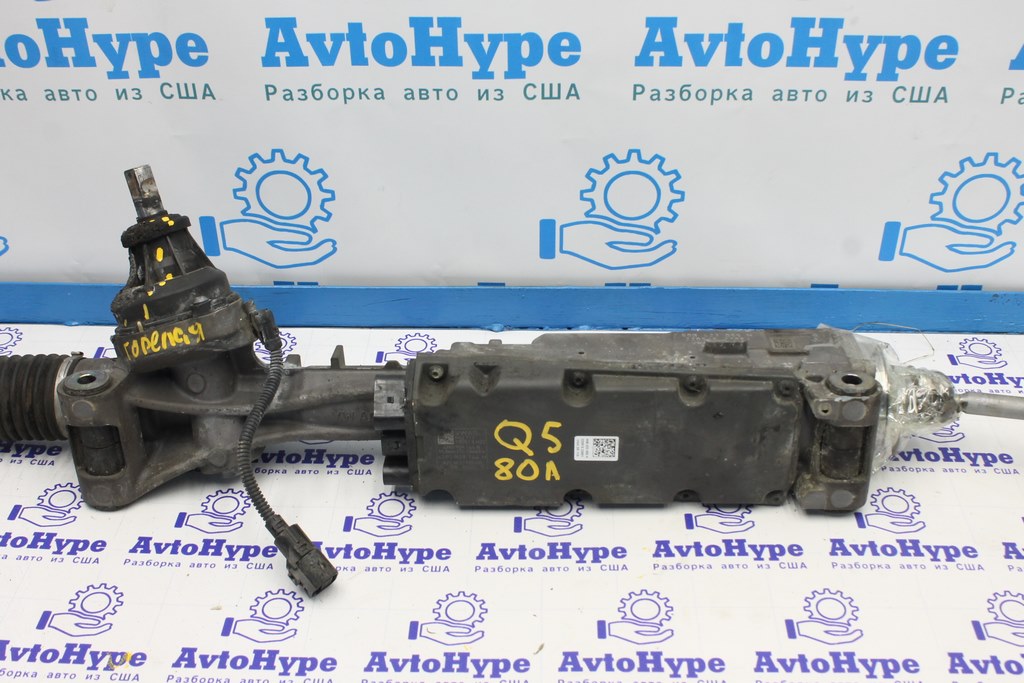Рейка рулевая Audi Q5 80A 18-24 без тяг (02) 4M0909144H дефект,сверху подгорела
