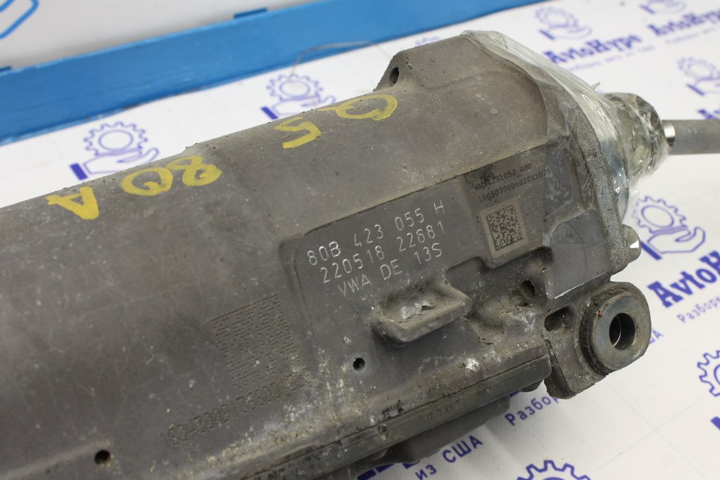 Рейка рулевая Audi Q5 80A 18-24 без тяг (02) 4M0909144H дефект,сверху подгорела — фото 4