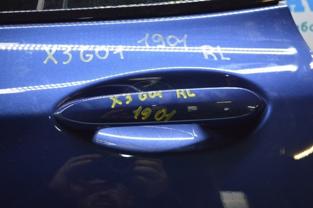 Ручка двери внешняя задняя левая BMW X3 G01 18-21 keyless (01) цвет phytonic-blau metallic
