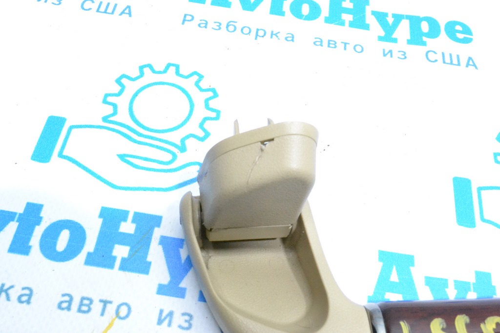 Ручка потолка левая Lexus LS460 LS600h 07-12 беж с деревянной вставкой (02) — фото 2