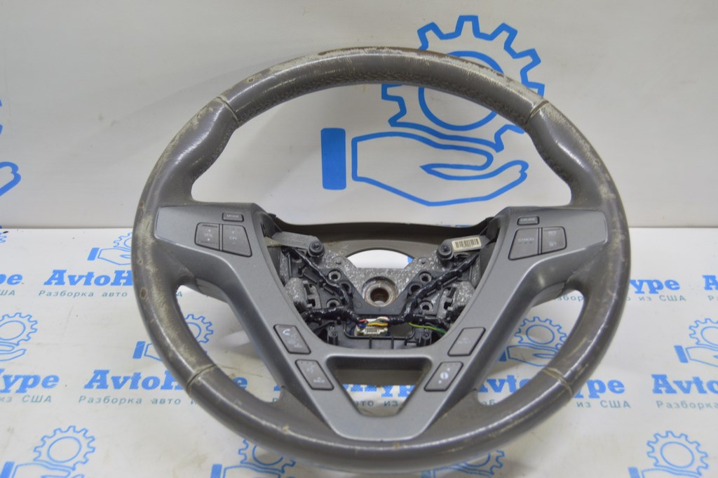 Руль (голый) Acura MDX 07-08 кожа серая (01) потёрт