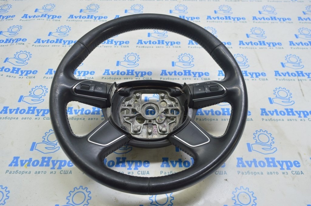 Руль голый Audi A6 C7 12-18 кожа черн (01)