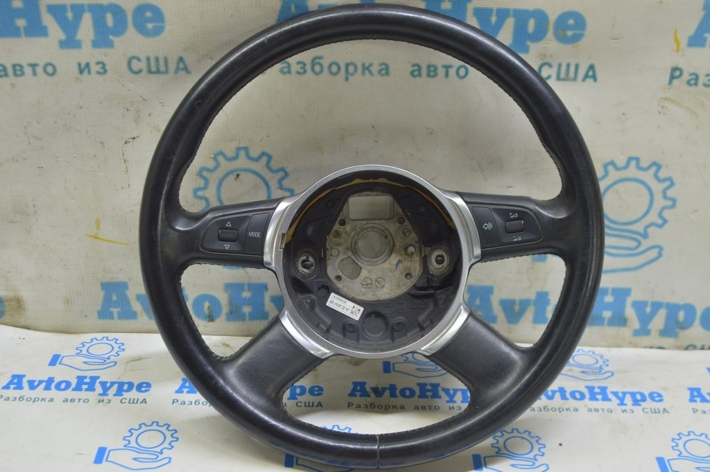 Руль (голый) Audi A8 D3 03-09 кожа, черн (01)