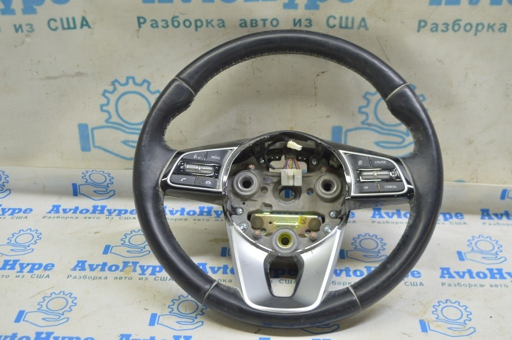 Руль (голый) Kia Optima 19- рест (04) кожа с кнопками в сборе с подогревом