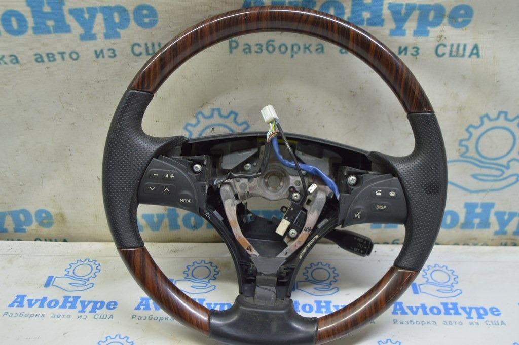 Руль голый Lexus ES350 07-12 черн с деревом