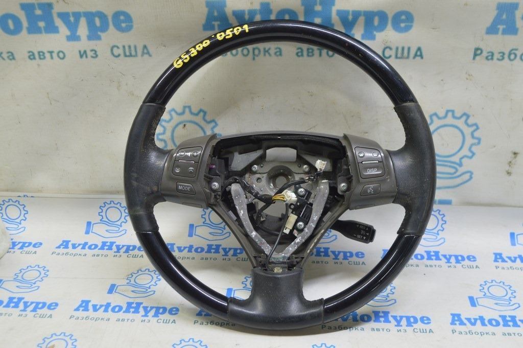 Руль голый Lexus GS300 GS350 06-07 кожа черн (01) потёрт
