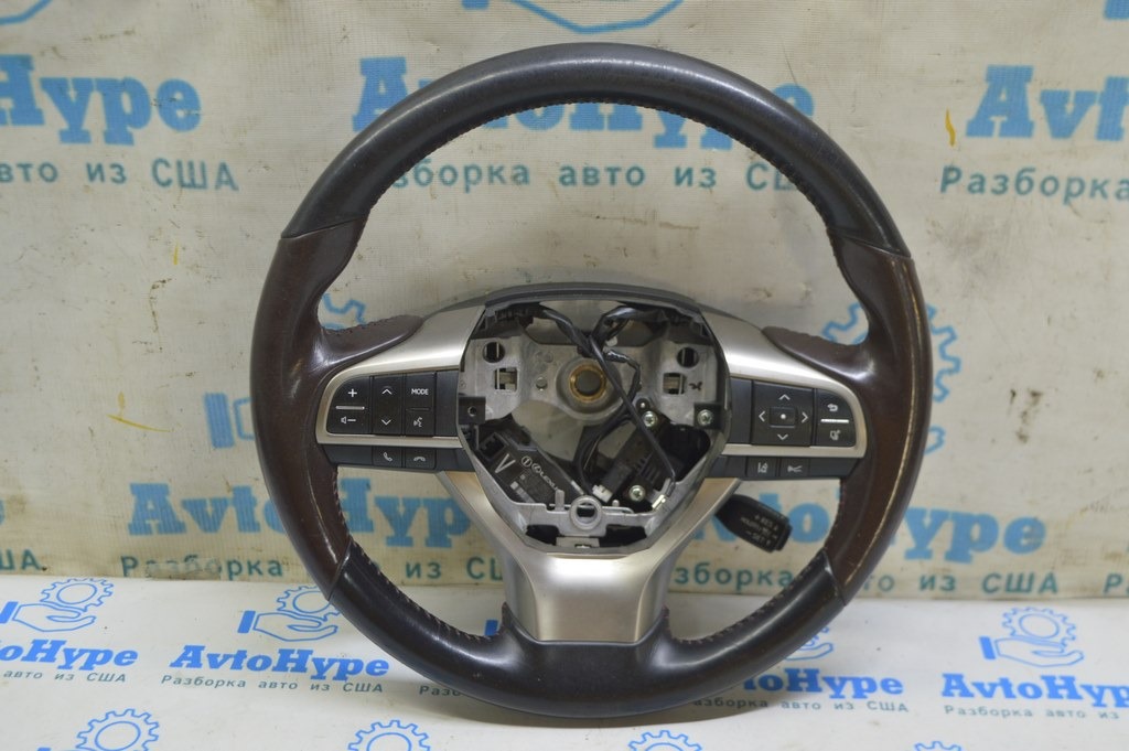 Руль голый Lexus RX350 RX450h 16-22 кожа, черн+коричнев (02)