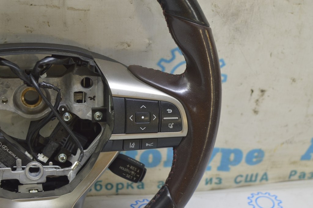 Руль голый Lexus RX350 RX450h 16-22 кожа, черн+коричнев (02) — фото 3