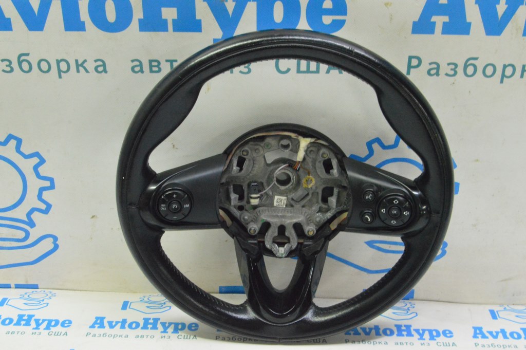 Руль голый без кнопок Mini Cooper Clubman 16-22 кривой кожа черн (01)