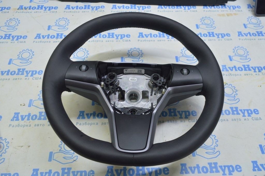 Руль голый Tesla Model 3 18- кожа чёрн, с подогревом (02) 1 тыс км