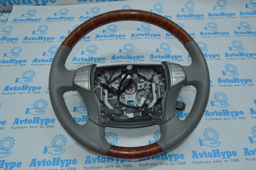 Руль (голый) Toyota Avalon 05-12 серый с деревом (01)