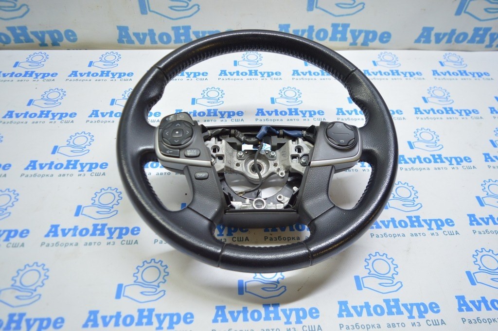 Руль голый Toyota Camry v50 12-14 европа кожа, черн идеал