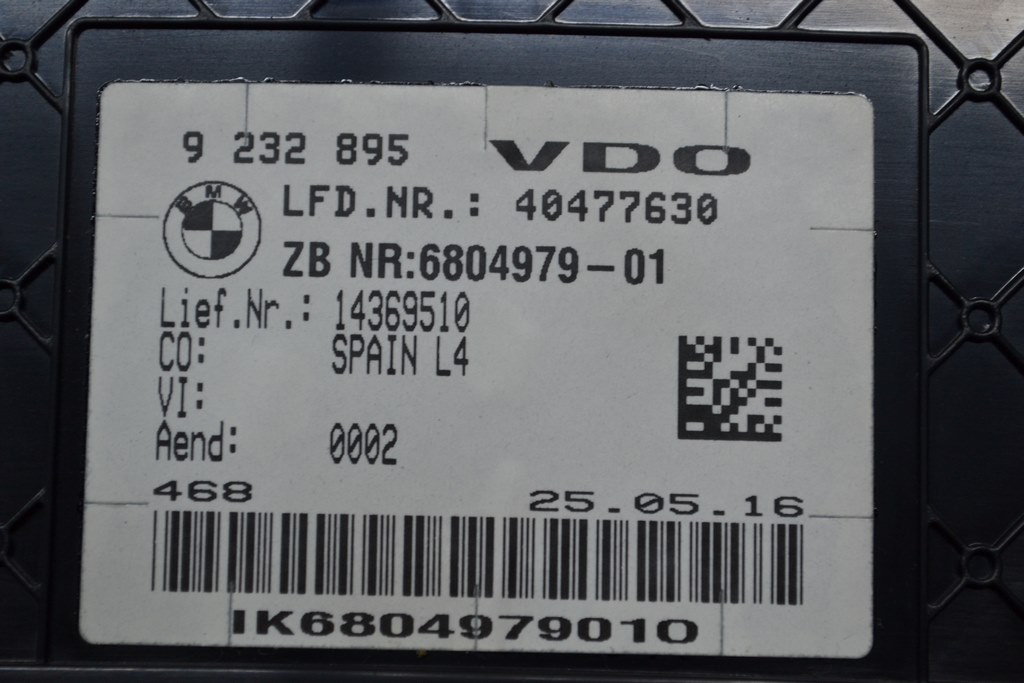 Щиток приборов BMW 3 F30 12-19 под проекцию (03) на запчасти — фото 2