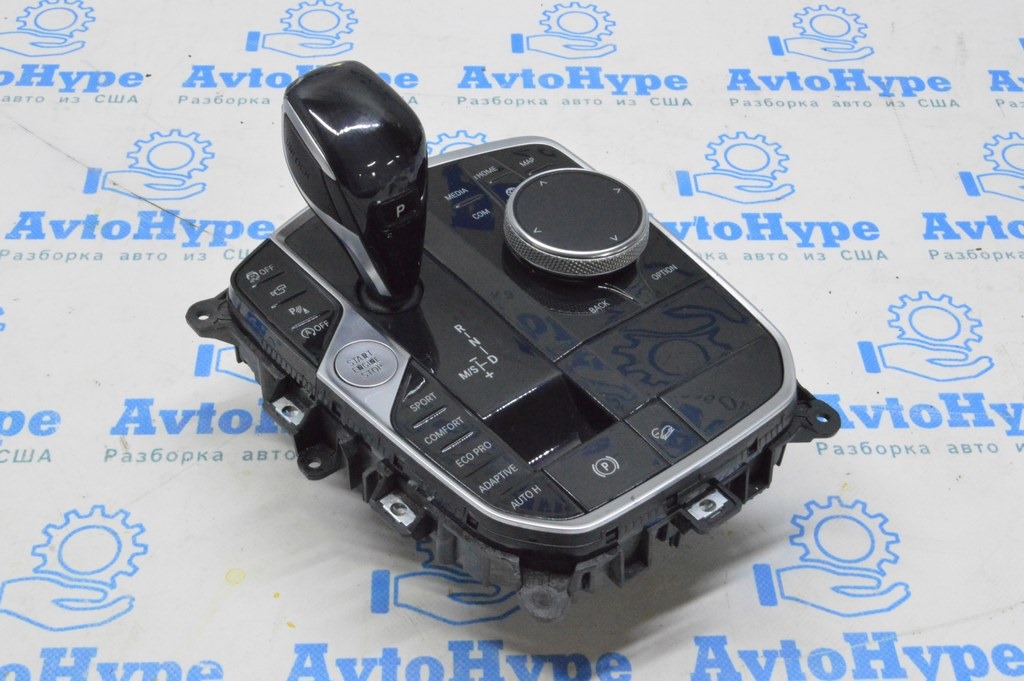 Шифтер КПП с ручкой BMW X5 G05 19-23 под парктроники, PMA, камеры 360 и автозапуск (01) царапи