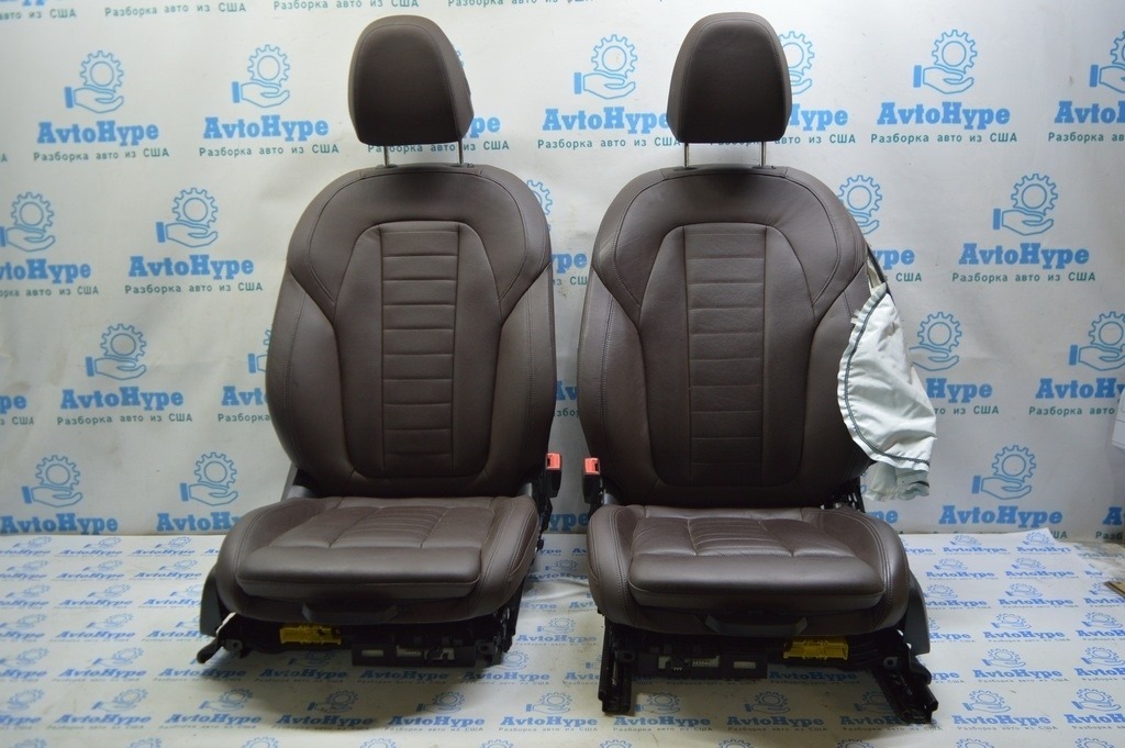 Сидения в сборе перед и зад с картами BMW X3 G01 18-23 Leather Vernasca/mocca подогрев вентил — фото 2