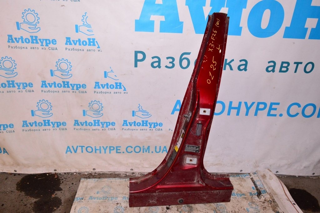 Стойка кузовная центральная левая BMW X3 F25 11-17 (01) красный цвет (A82) Vermilion red metal