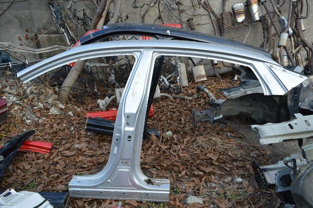 Стойка кузовная центральная левая Kia Optima 11-15 (03) серебро с батоном крыши — фото 2