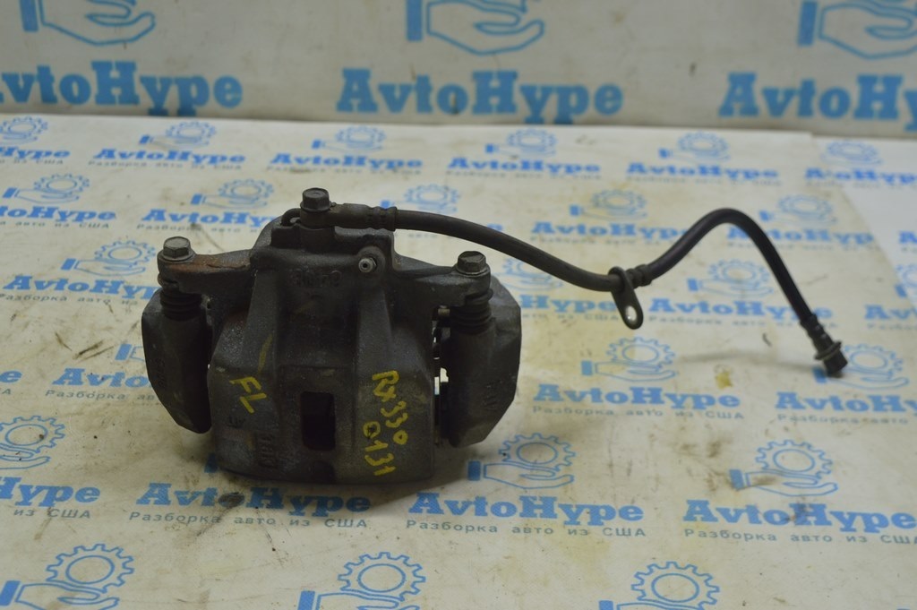 Суппорт передний левый Lexus RX300 RX330 RX350 RX400H 04-09 (01) пробег 32к идеал с колодками — фото 2