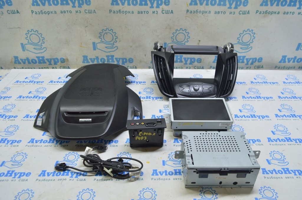 SYNC 2 В сборе рамка,хаб,дисплей,проводка,кронштейн (НЕ SONY) Ford C-max MK2 13-(03)