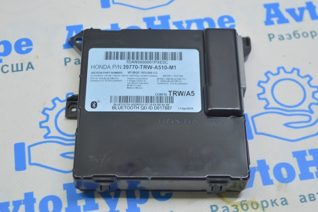 Telematics Control Unit Honda Clarity 18-21 usa 39770-TRW-A51 (01) — фото 2