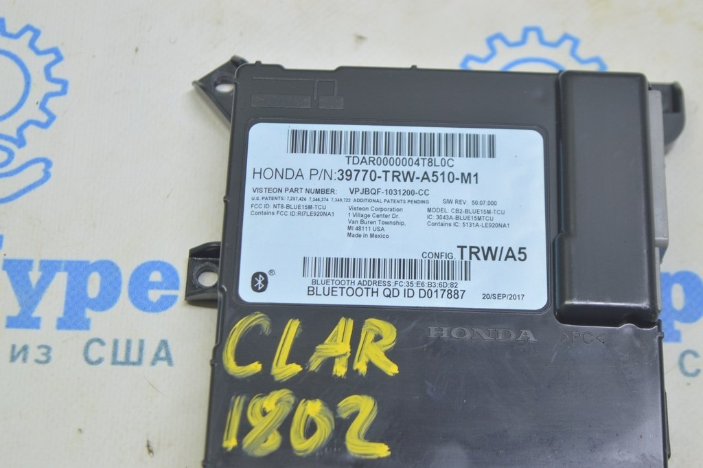 Telematics Control Unit Honda Clarity 18-21 usa 39770-TRW-A51 (02) — фото 2