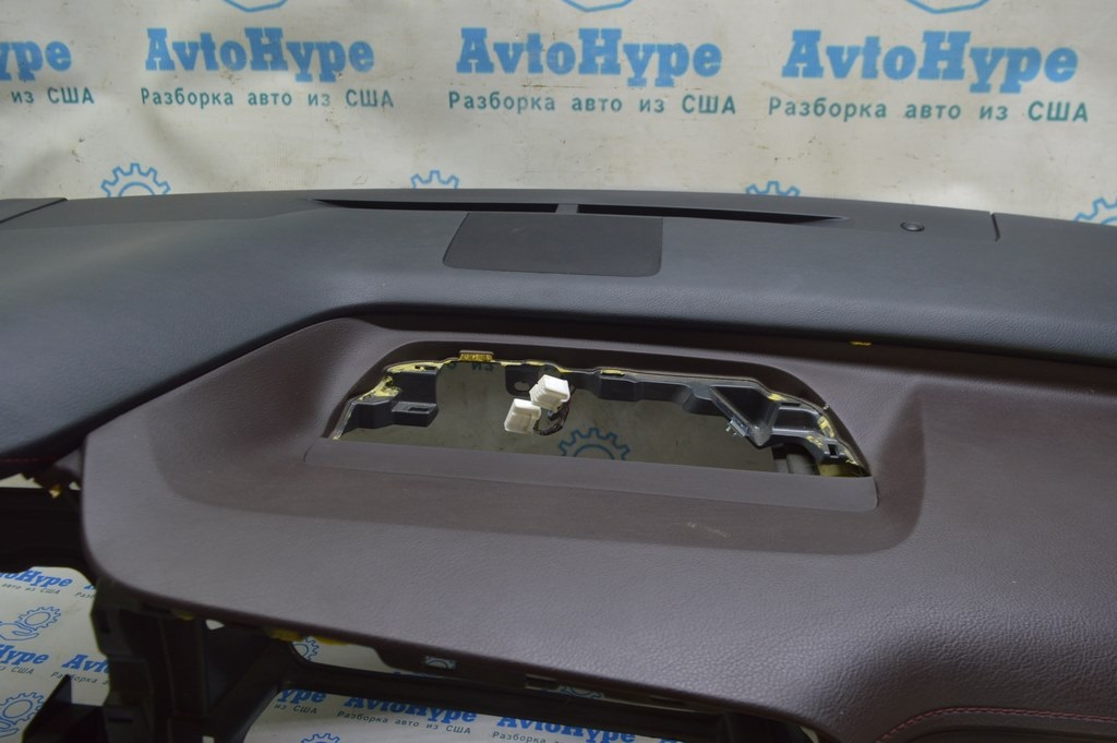 Торпедо передняя панель без AIRBAG Lexus RX450h 16-22 черная с коричневым (02) — фото 4