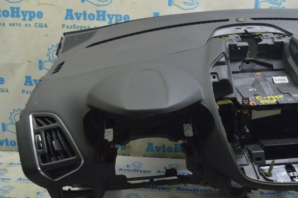Торпедо передняя панель с AIRBAG Ford C-max MK2 13-18 черная (03) — фото 3