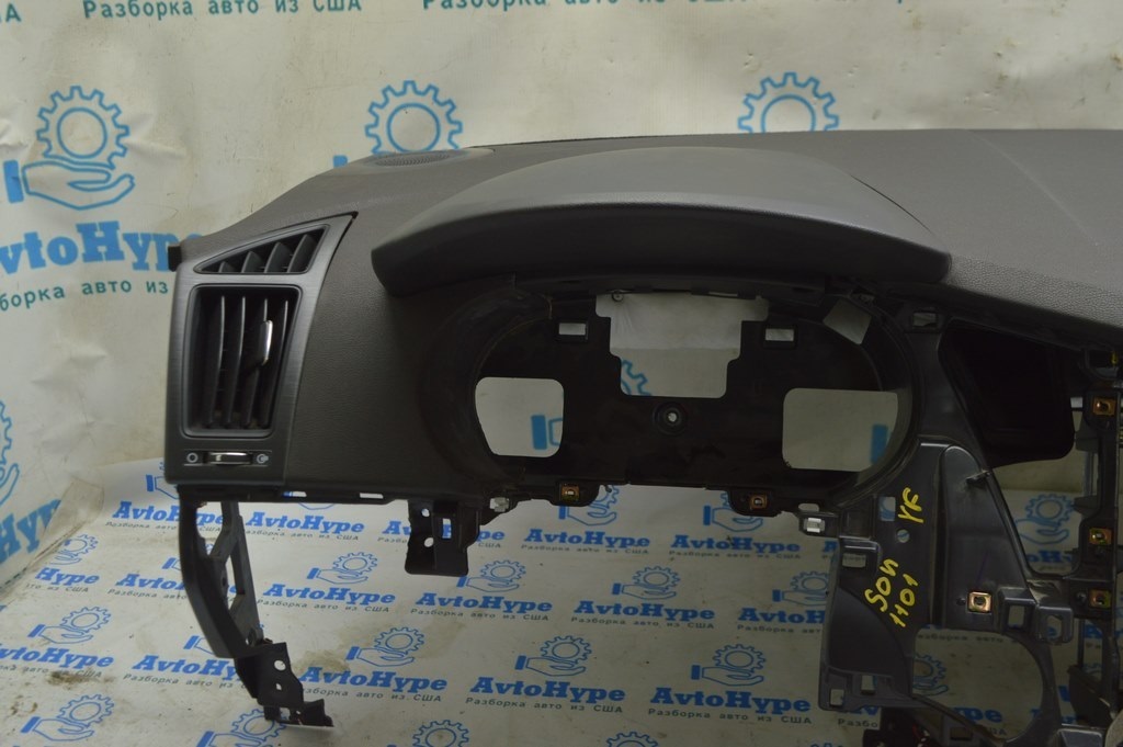 Торпедо передняя панель с AIRBAG Hyundai Sonata 11-15 черная (01) — фото 4