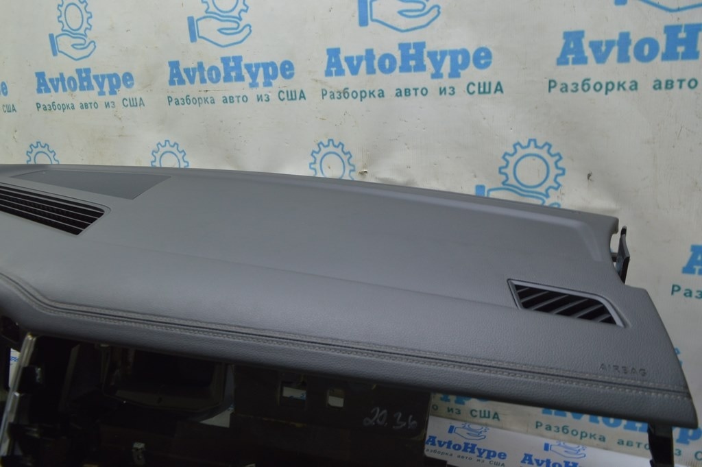 Торпедо передняя панель с Airbag VW Touareg 18- черн (01) НЕ ПОД ПРОЕКЦИЮ — фото 2