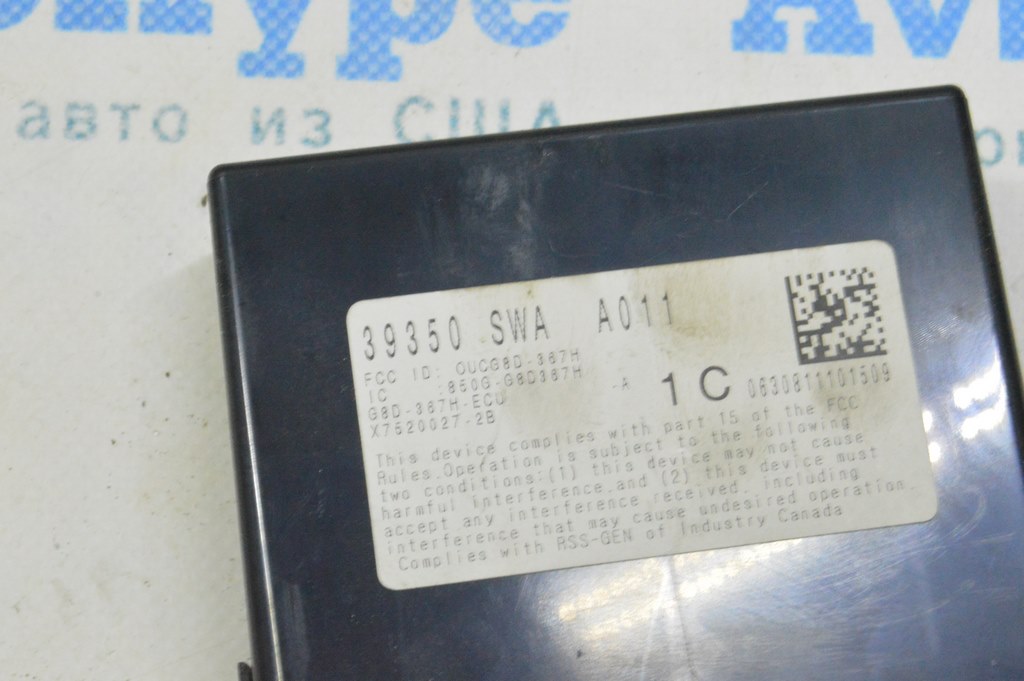 TPMS SUSPENSION TIRE PRESSURE MODULE Honda CRV 07-11 (01) 39350-SWA-A011 — фото 3