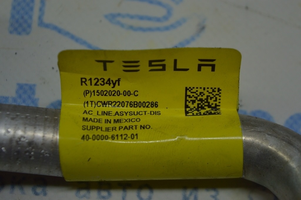 Трубка кондиционера компрессор-конденсер Tesla Model 3 21- R1234yf (01) — фото 2