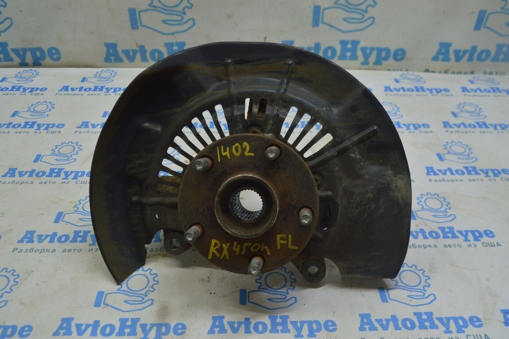 Цапфа со ступицей перед лев Lexus RX350 RX450h 10-15 (02) с кожухом