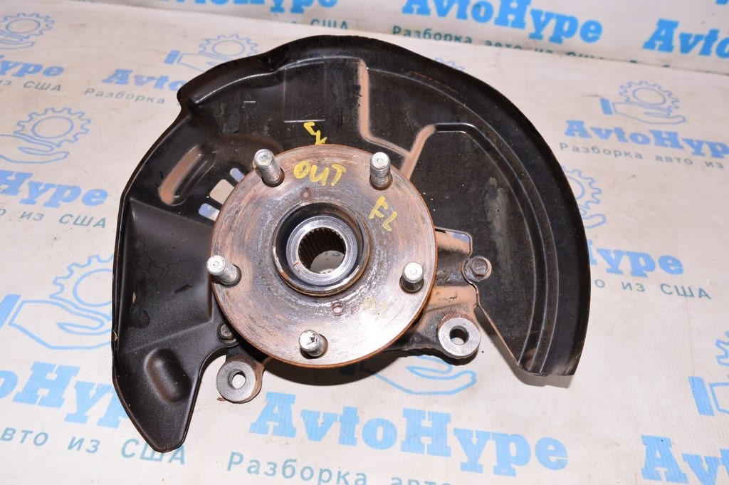 Цапфа со ступицей перед лев Subaru Outback 15-19 с кожухом (02)