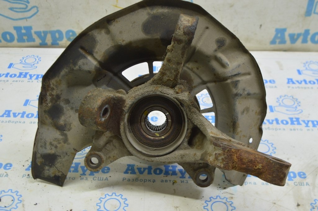 Цапфа со ступицей передняя левая Lexus RX300 RX330 RX350 RX400h 04-09 с кожухом (02) ржавая — фото 3