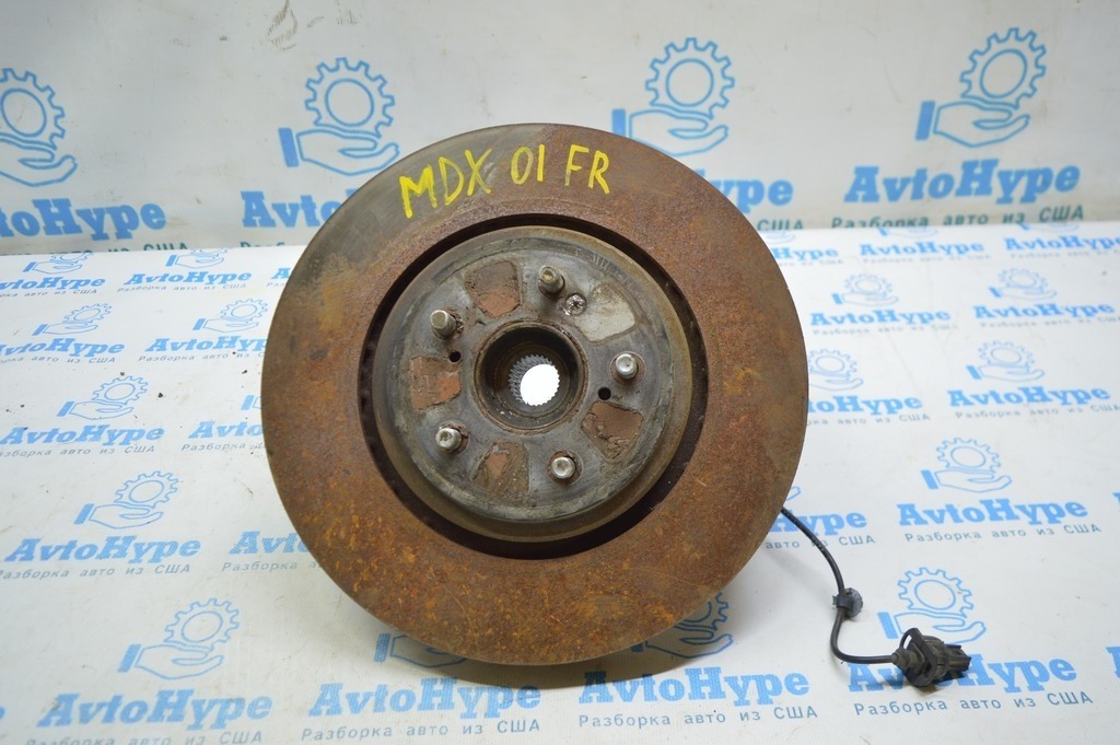 Цапфа со ступицей передняя правая Acura MDX 14-20 с кожухом и диском (01) — фото 2