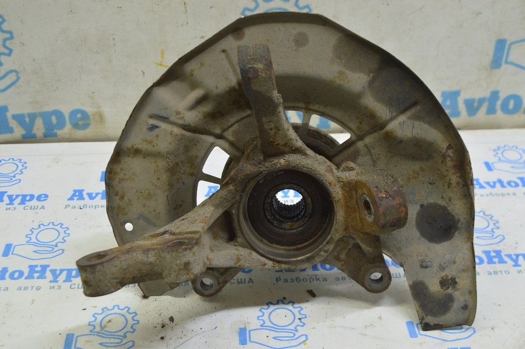 Цапфа со ступицей передняя правая Lexus RX300 RX330 RX350 RX400h 04-09 с кожухом (02) ржавая — фото 3