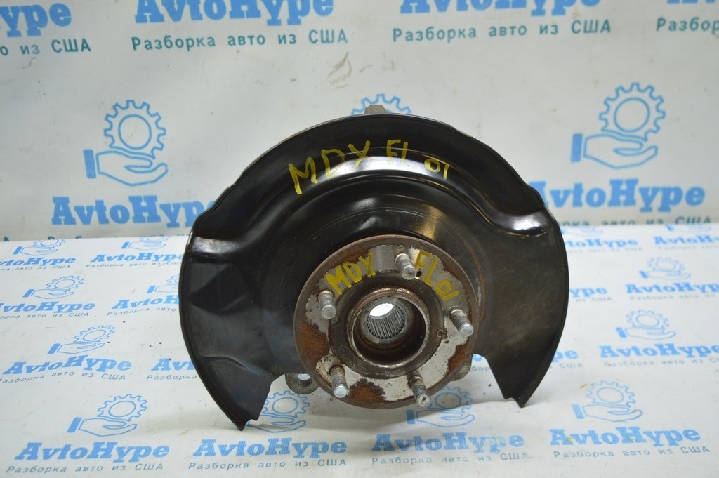 Цапфа со ступицей передяя левая Acura MDX 14-20 с кожухом (01)