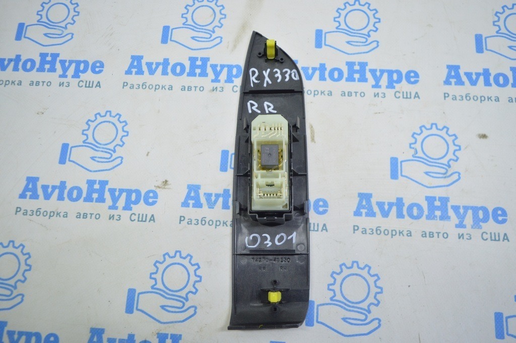 Управление стеклоподъемником задним правым Lexus RX300 RX330 RX350 RX400h 04-09 с накладкой — фото 2
