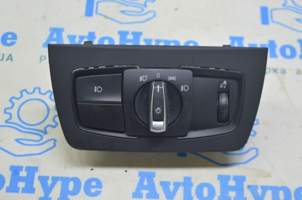 Управление светом BMW 3 F30 12-18 черн, с накладкой, под ПТФ, auto (02)
