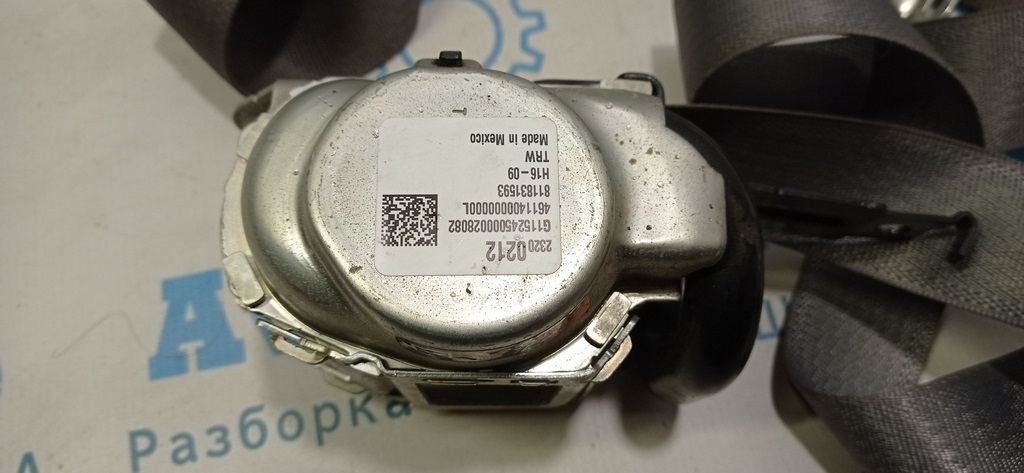 Водительский ремень безопасности Chevrolet Volt 16- серый стрельнувший — фото 2