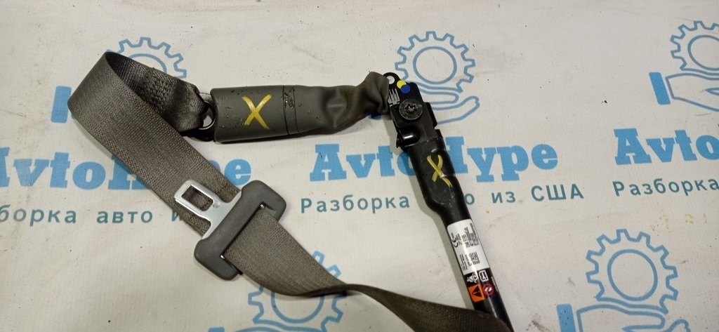 Водительский ремень безопасности Chevrolet Volt 16- серый стрельнувший — фото 3