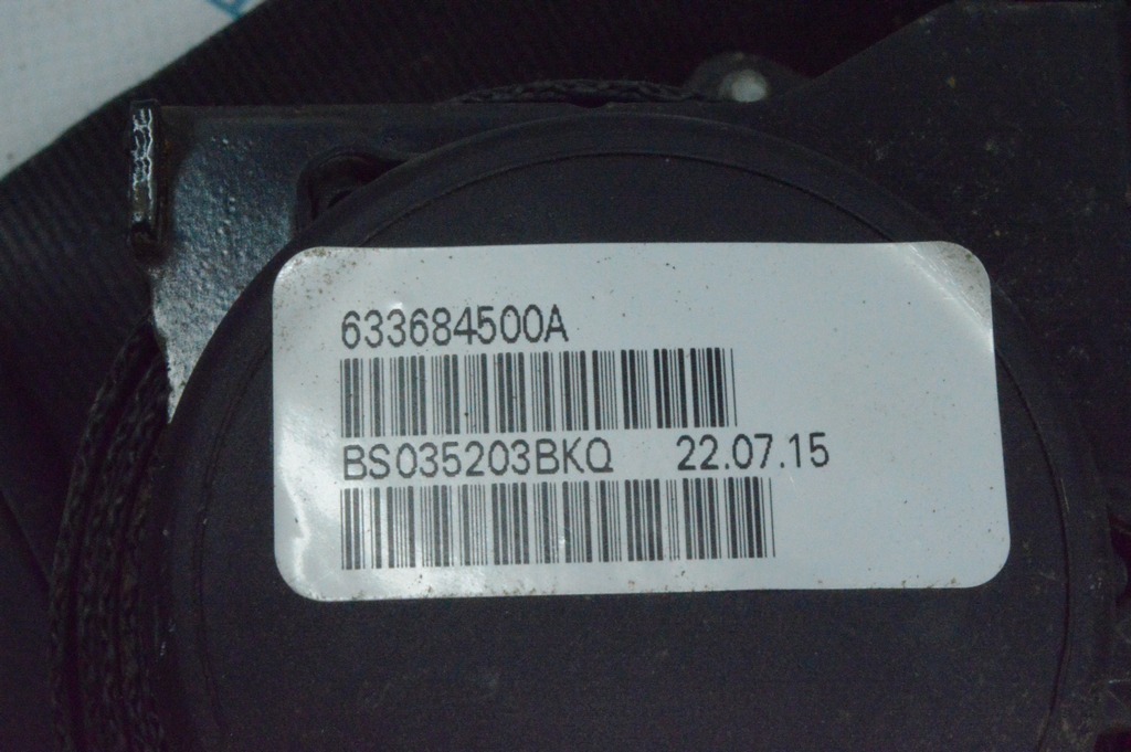 Водительский ремень безопасности Ford Focus mk3 11-18 черн (07) топляк — фото 4