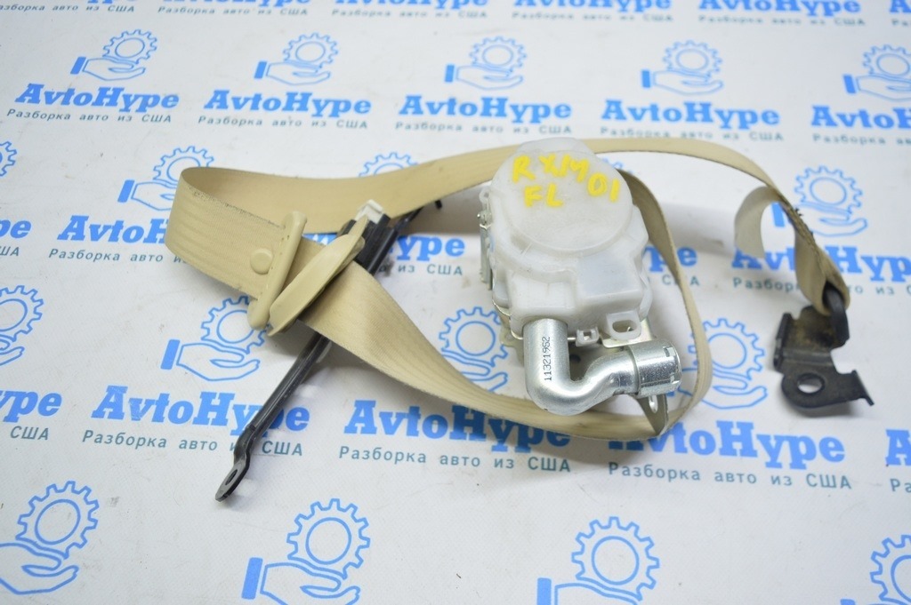 Водительский ремень безопасности Lexus RX350 RX450h 10-15 беж (01)