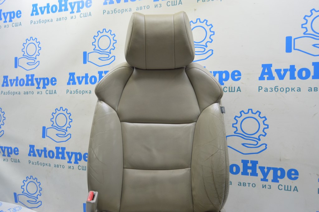 Водительское сидение Acura MDX 07-09 кожа серое, электро, подогрев, память (01) трещины — фото 2