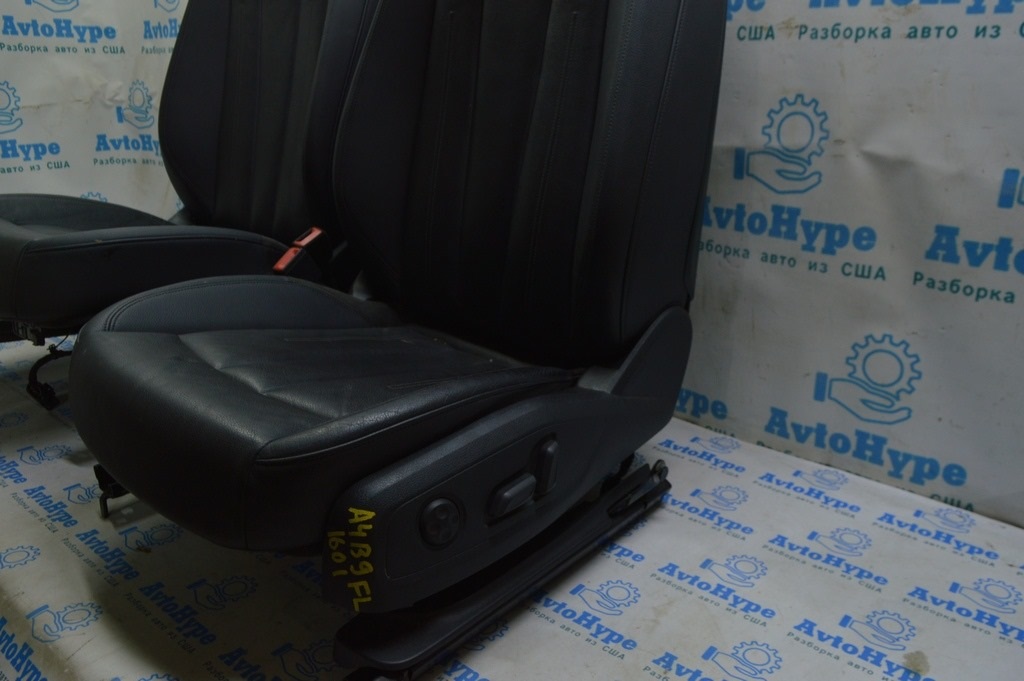 Водительское сидение Audi A4 B9 17-19 с airbag, электро, подогрев, кожа, черное (01) — фото 2