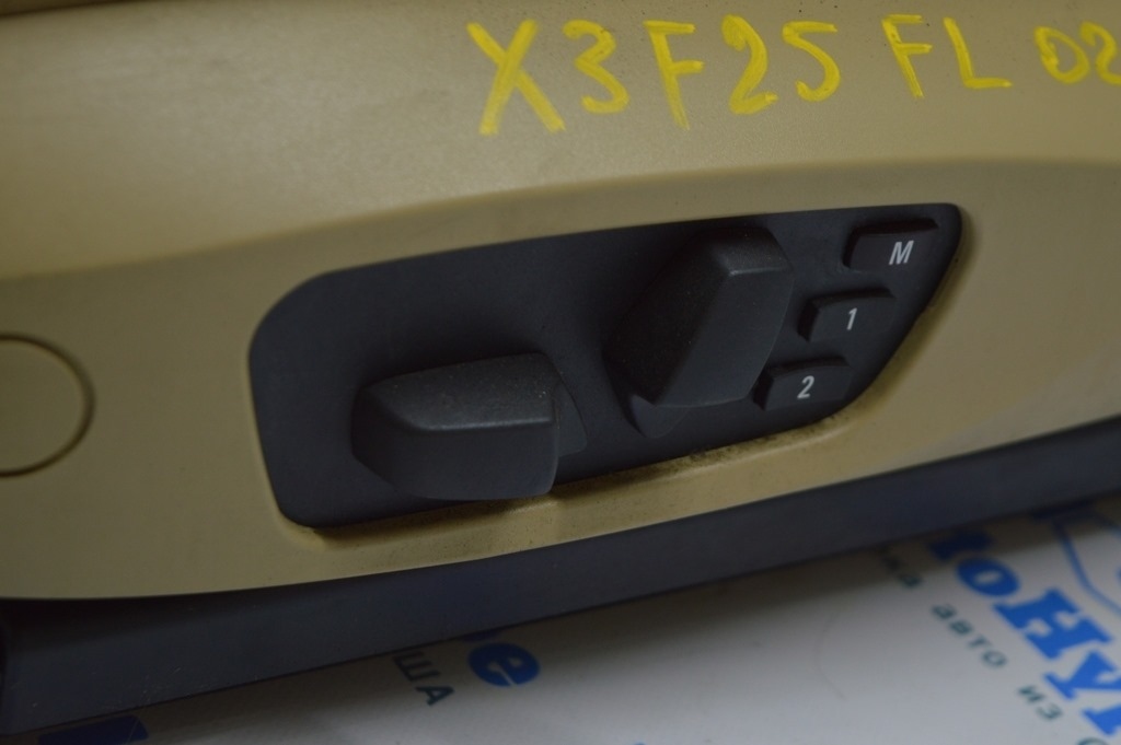 Водительское сидение BMW X3 F25 11-17 с AIRBAG, кожа беж, электро, подогрев, память, трещины — фото 2