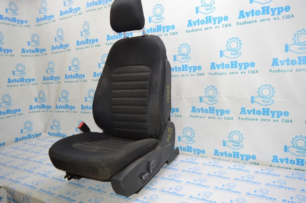 Водительское сидение Ford Fusion mk5 13-16 без airbag, электро, тряпка черн (05) — фото 2