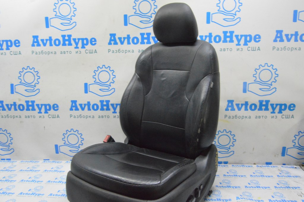 Водительское сидение Hyundai Sonata 11-15 без airbag, кожа черн, электро, подогре (02) потерто